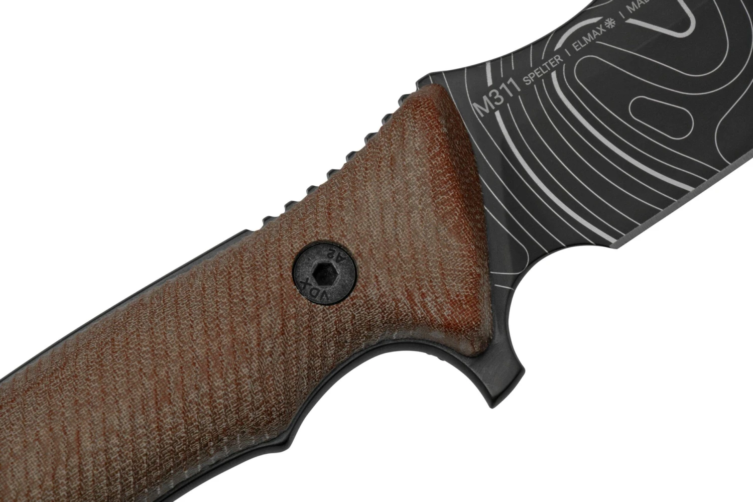 ANV Knives M311 SPELTER DLC Topo Elmax, Coyote Micarta Handle, Black Kydex Sheath, Cuchillo De Supervivencia 7 ANV Knives M311 SPELTER DLC Topo Elmax, Coyote Micarta Handle, Black Kydex Sheath, Cuchillo De Supervivencia - Image 5