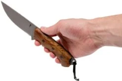 Autine Kurbads, Curly Birch, Elmax, Brown RH Sheath, Cuchillo De Exterior -Navaja Tienda AT KUR CB 06 autine at kur cb 06