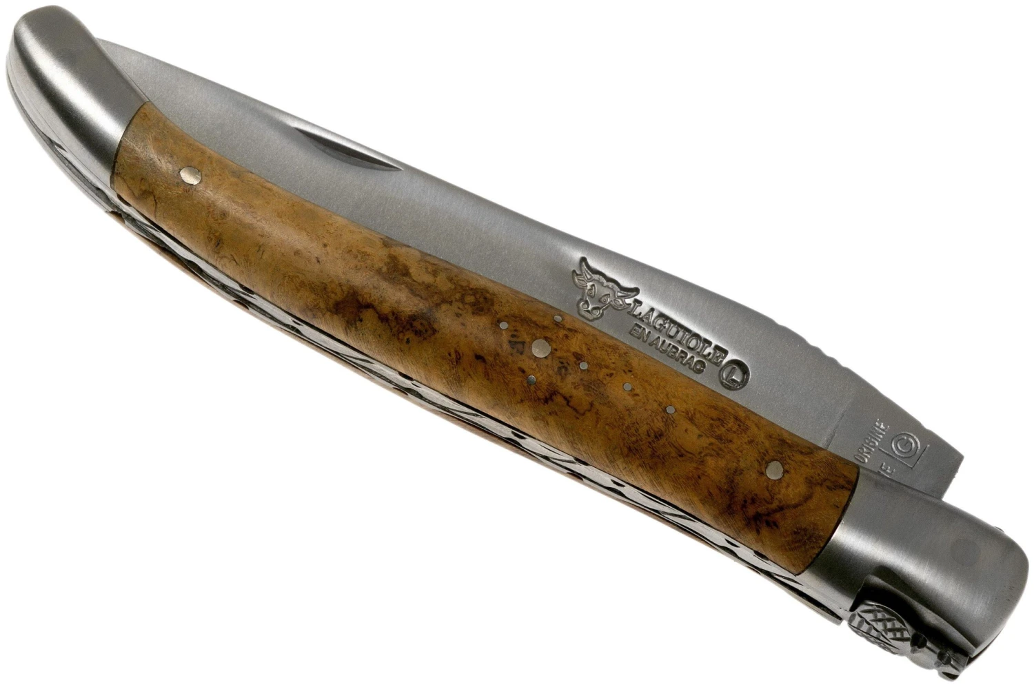 Laguiole En Aubrac 12cm De Madera De Teca Limado A Mano L0212LKH/FSB1 Navaja Laguiole 6 Laguiole En Aubrac 12cm De Madera De Teca Limado A Mano L0212LKH/FSB1 Navaja Laguiole - Image 4