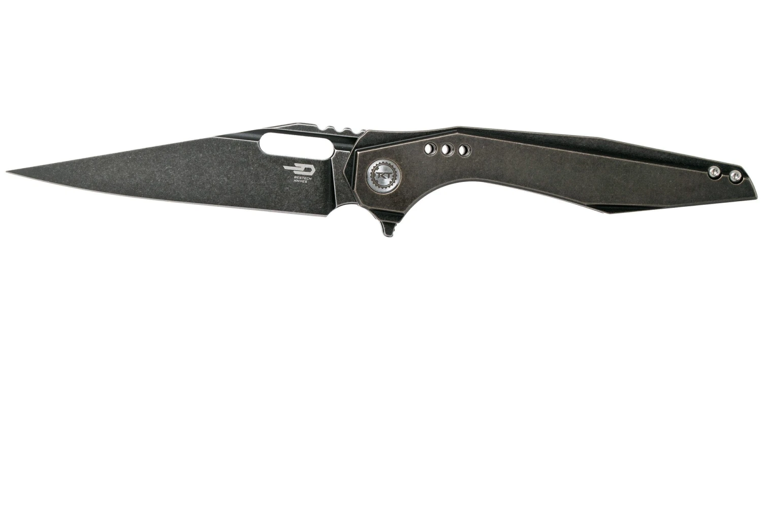 Bestech Malware BT1902B Blackwashed Titanium Navaja, Todd Design 3 Bestech Malware BT1902B Blackwashed Titanium Navaja, Todd Design