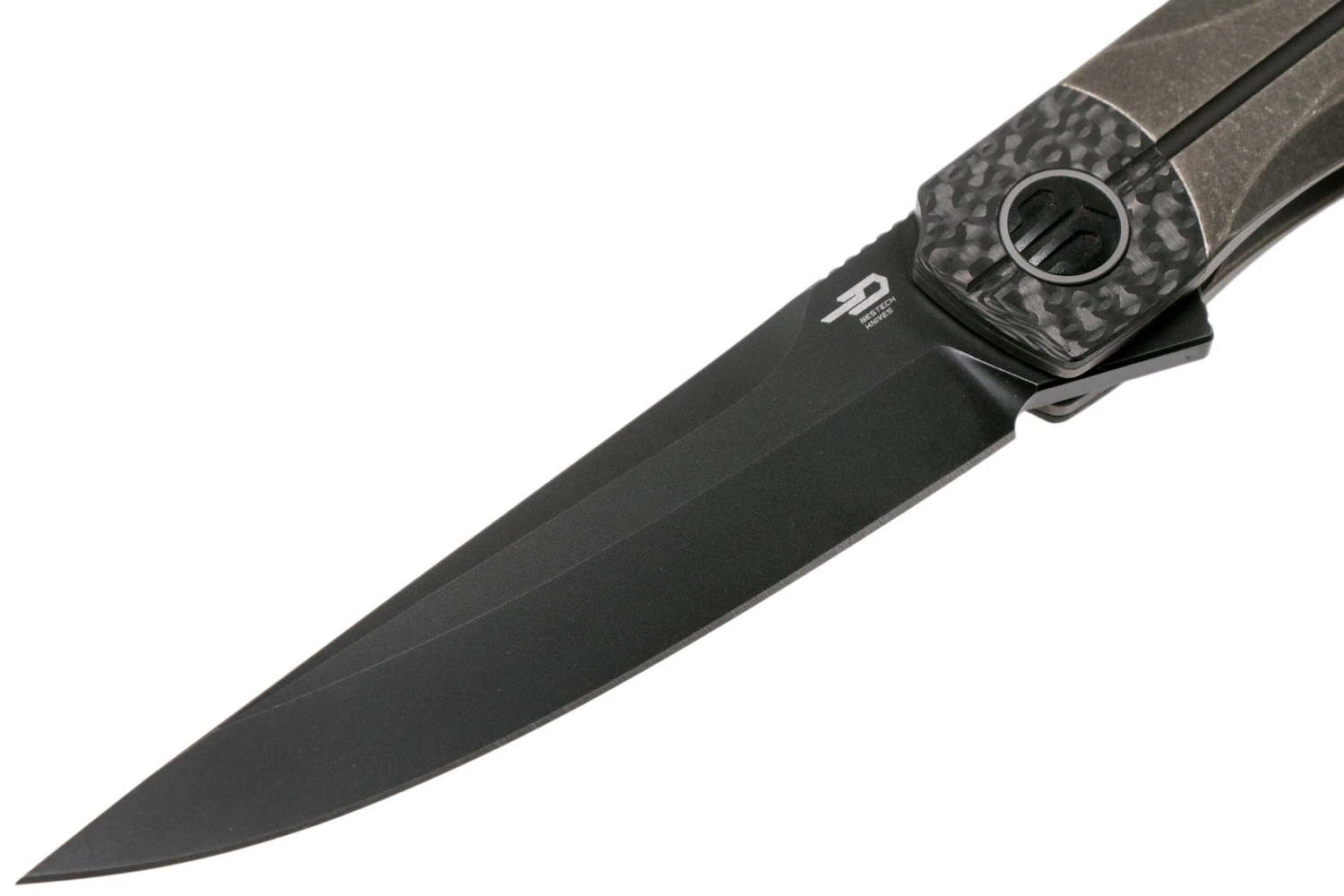 Bestech Thyra BT2106C Bronze Stonewashed Titanium, Carbon Fibre Bolster, Blackwashed Navaja, Diseño Kombou 4 Bestech Thyra BT2106C Bronze Stonewashed Titanium, Carbon Fibre Bolster, Blackwashed Navaja, Diseño Kombou - Image 2