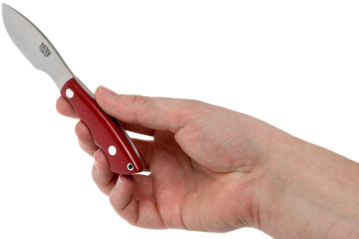 Bark River Mini Canadian CPM 3V Red Linen Micarta Cuchillo Fijo 7 Bark River Mini Canadian CPM 3V Red Linen Micarta Cuchillo Fijo - Image 5