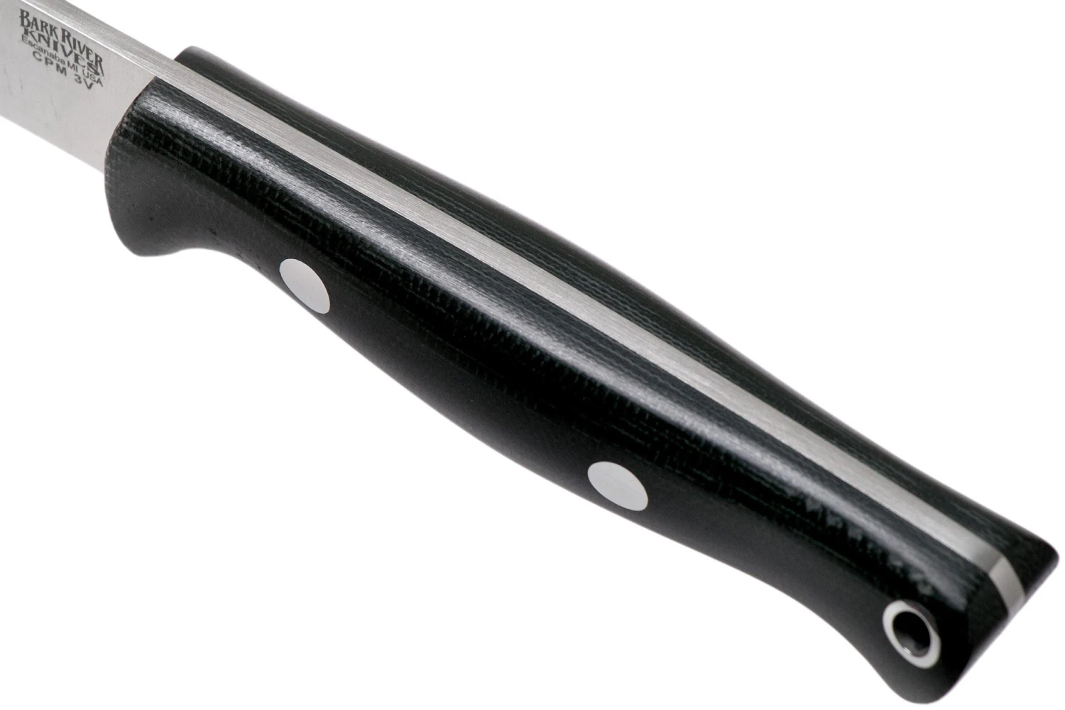 Bark River Bravo EDC CPM 3V Rampless, Black Canvas Micarta Cuchillo Bushcraft 7 Bark River Bravo EDC CPM 3V Rampless, Black Canvas Micarta Cuchillo Bushcraft - Image 5