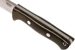 Bark River Bravo 1 CPM 3V Rampless, Green Canvas Micarta, Funda Marrón 12 Bark River Bravo 1 CPM 3V Rampless, Green Canvas Micarta, Funda Marrón -Navaja Tienda BRK07 121GNC RS 05 bark river bravo brk07 121gnc rs 05