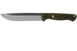Bark River Bravo 1.5 Rampless CPM 3V Field Knife, Green Canvas Micarta