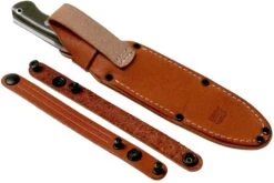 Bark River Bravo 1.5 Rampless CPM 3V Field Knife, Green Canvas Micarta -Navaja Tienda BRK07 122GCMR 07 bark river knives