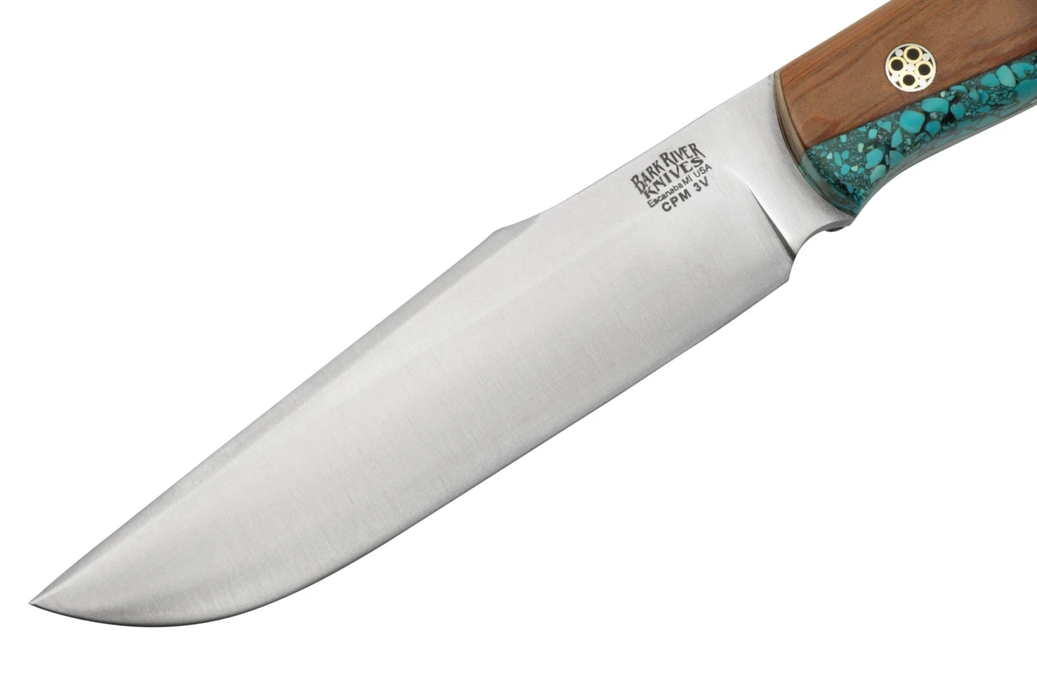 Bark River Ultra Lite Field Knife CPM 3V Gunmetal Texas Fence Post Mosaic Pins, Cuchillo Bushcraft 5 Bark River Ultra Lite Field Knife CPM 3V Gunmetal Texas Fence Post Mosaic Pins, Cuchillo Bushcraft - Image 3