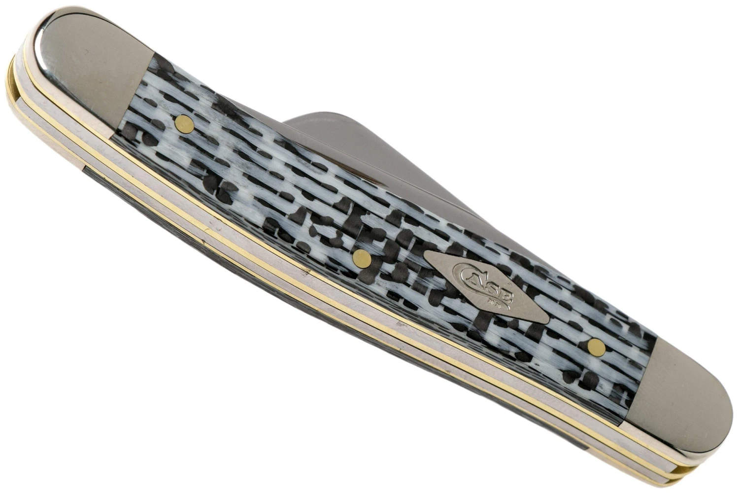 Case Medium Stockman White & Black Carbon Fiber-G10 Weave Smooth, 38923 10318 SS Navaja 6 Case Medium Stockman White & Black Carbon Fiber-G10 Weave Smooth, 38923 10318 SS Navaja - Image 4