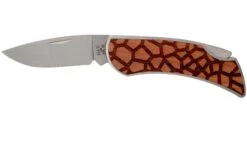 Case X Woodchuck Executive Lockback Brushed Stainless, Giraffe, 64320, M1300L SS Navaja