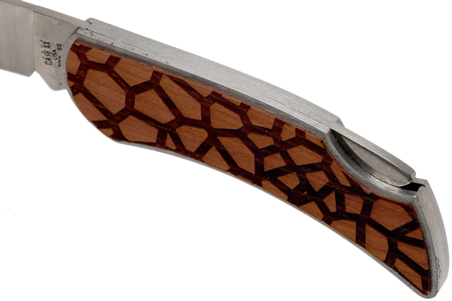 Case X Woodchuck Executive Lockback Brushed Stainless, Giraffe, 64320, M1300L SS Navaja 8 Case X Woodchuck Executive Lockback Brushed Stainless, Giraffe, 64320, M1300L SS Navaja - Image 6