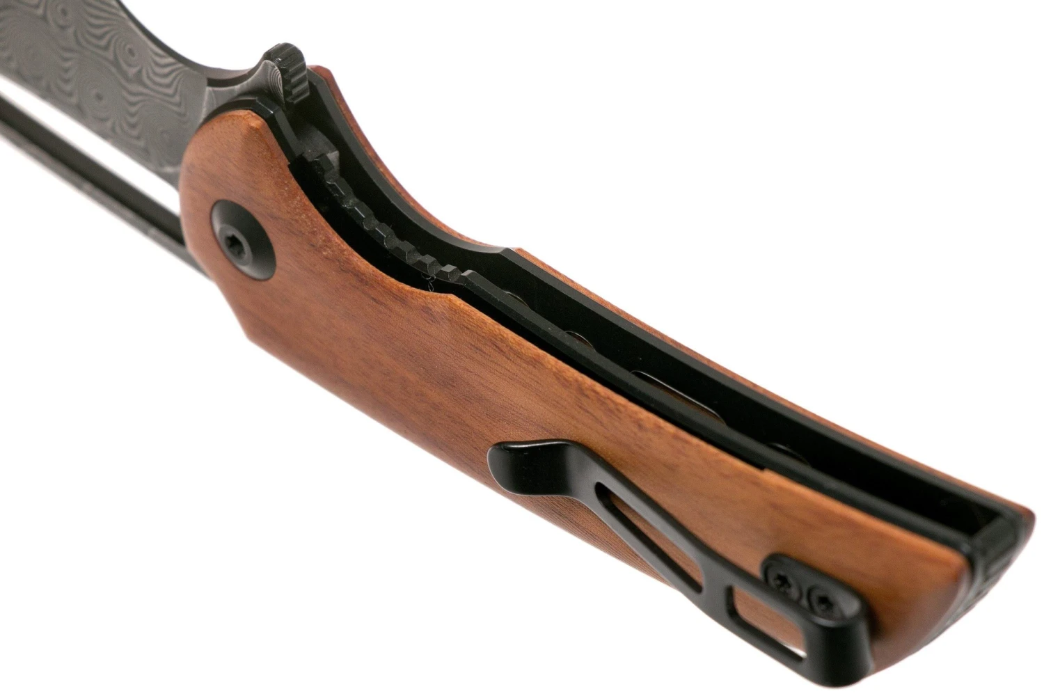 Civivi Odium C2010DS-1 Damascus, Cuibourtia Wood Navaja, Ferrum Forge Design 7 Civivi Odium C2010DS-1 Damascus, Cuibourtia Wood Navaja, Ferrum Forge Design - Image 5