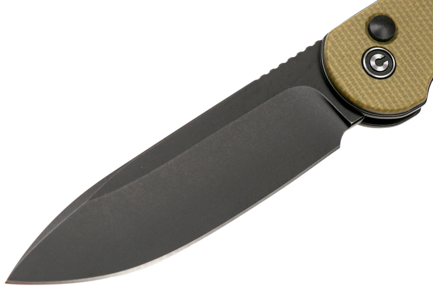 Civivi Elementum Button Lock C2103B Black, Olive Micarta Navaja 5 Civivi Elementum Button Lock C2103B Black, Olive Micarta Navaja - Image 3
