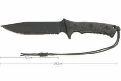 Chris Reeve Pacific Black PAC-1001 Cuchillo De Supervivencia, Dentado