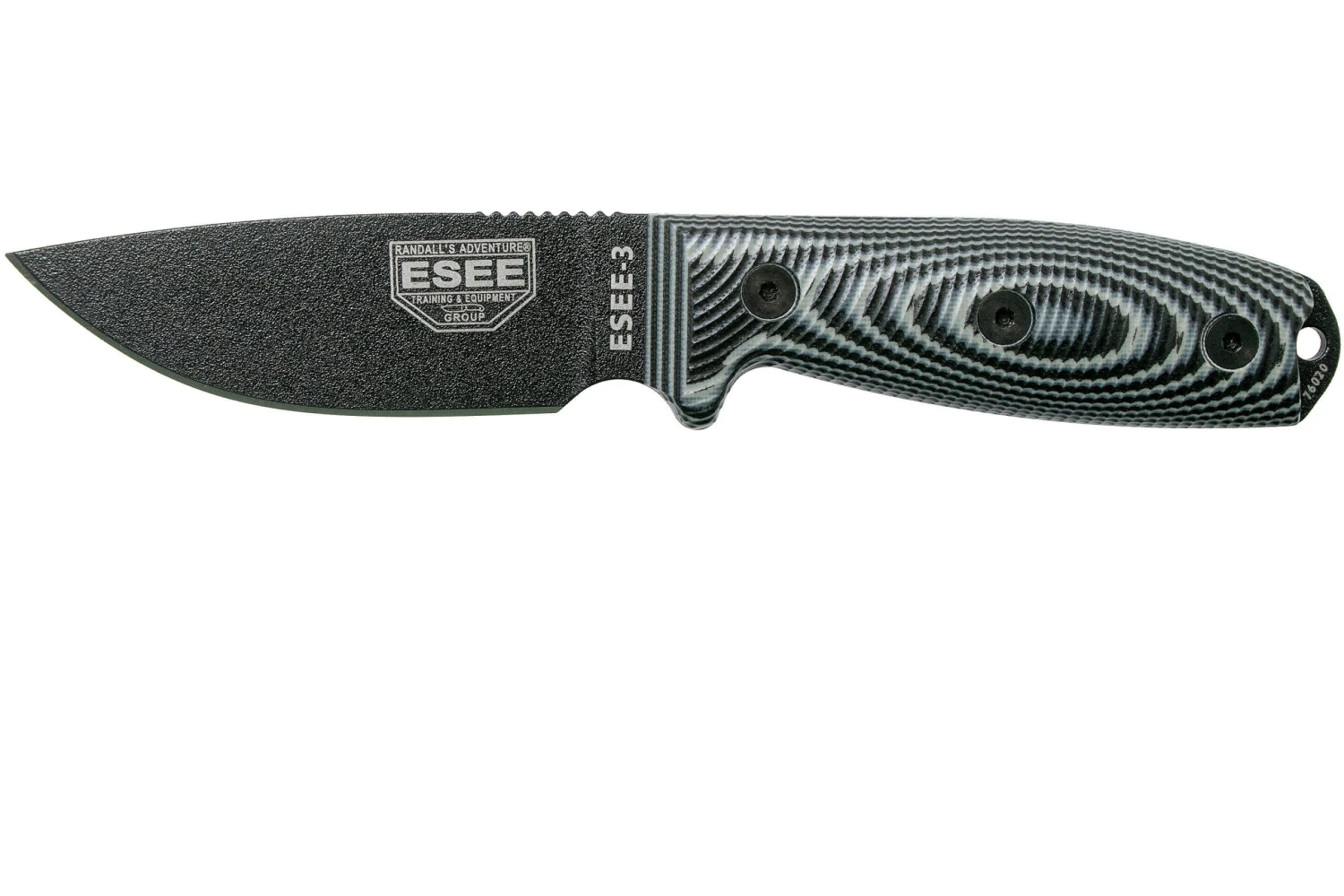 ESEE Model 3 Black Blade 3D Grey-Black G10 Cuchillo De Supervivencia 3PMB-002 Funda Negra + Clip Para Cinturón 3 ESEE Model 3 Black Blade 3D Grey-Black G10 Cuchillo De Supervivencia 3PMB-002 Funda Negra + Clip Para Cinturón