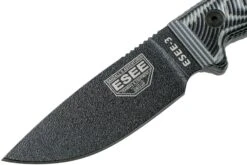 ESEE Model 3 Black Blade 3D Grey-Black G10 Cuchillo De Supervivencia 3PMB-002 Funda Negra + Clip Para Cinturón 11 ESEE Model 3 Black Blade 3D Grey-Black G10 Cuchillo De Supervivencia 3PMB-002 Funda Negra + Clip Para Cinturón -Navaja Tienda EE 3PMB 002 03 esee knives