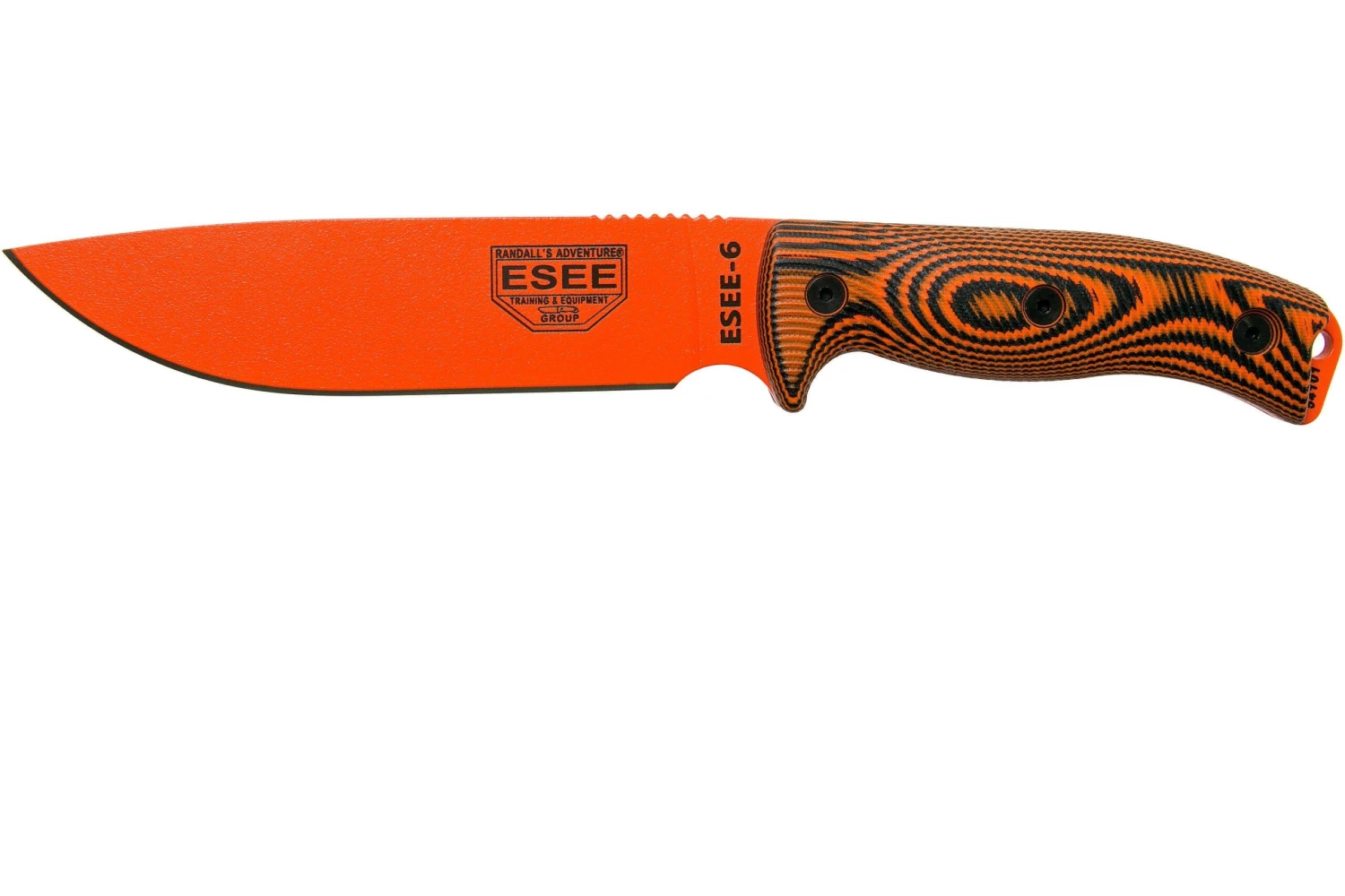 ESEE Model 6 Orange Blade 3D Neon Orange-Black G10 Cuchillo De Supervivencia 6POR-006 Funda Negra + Clip Plate 3 ESEE Model 6 Orange Blade 3D Neon Orange-Black G10 Cuchillo De Supervivencia 6POR-006 Funda Negra + Clip Plate