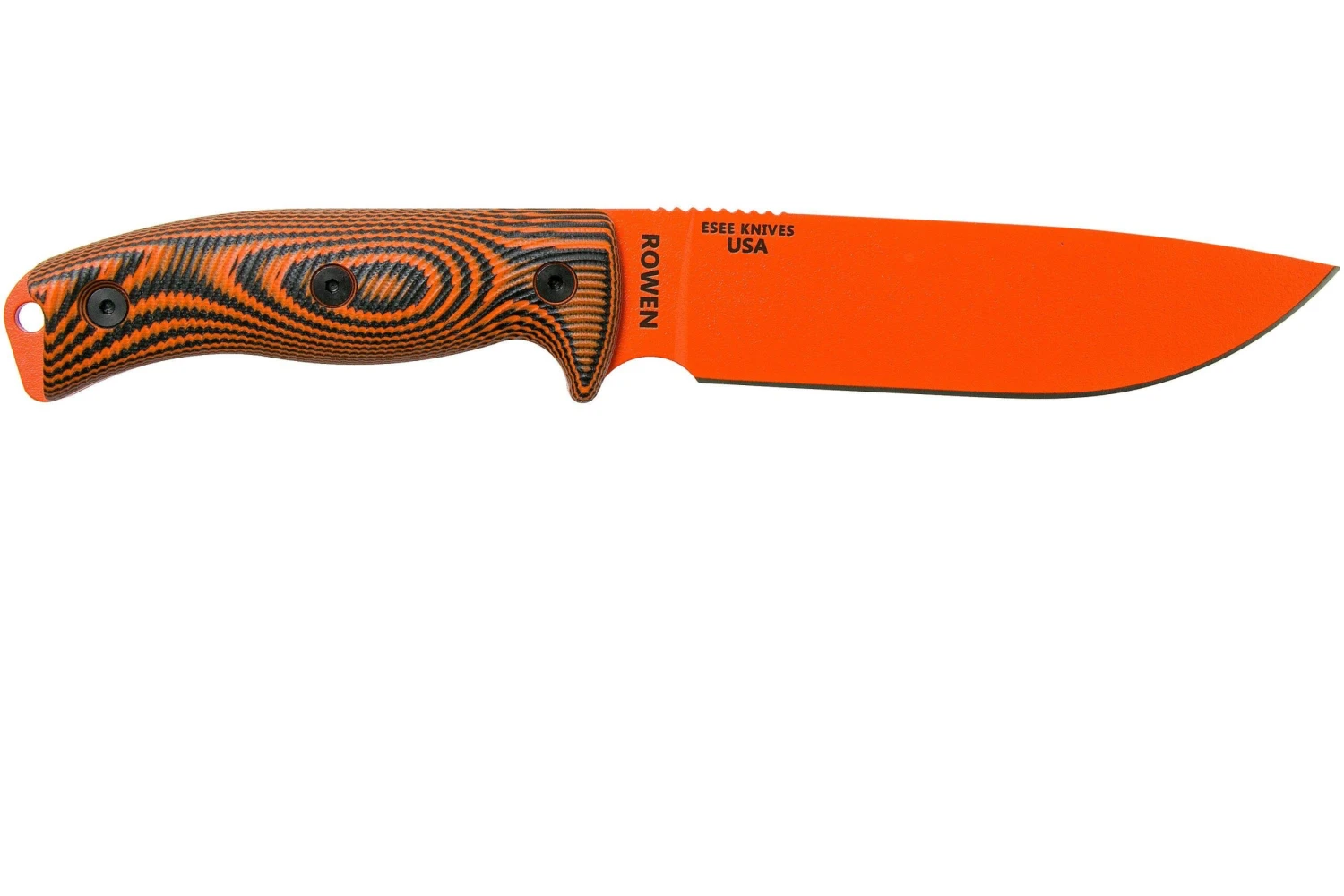 ESEE Model 6 Orange Blade 3D Neon Orange-Black G10 Cuchillo De Supervivencia 6POR-006 Funda Negra + Clip Plate 4 ESEE Model 6 Orange Blade 3D Neon Orange-Black G10 Cuchillo De Supervivencia 6POR-006 Funda Negra + Clip Plate - Image 2