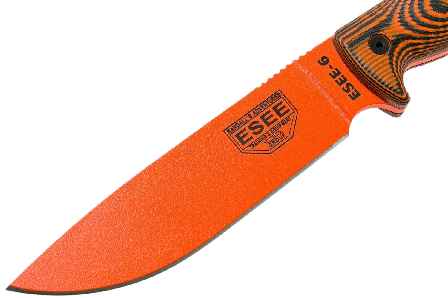 ESEE Model 6 Orange Blade 3D Neon Orange-Black G10 Cuchillo De Supervivencia 6POR-006 Funda Negra + Clip Plate 5 ESEE Model 6 Orange Blade 3D Neon Orange-Black G10 Cuchillo De Supervivencia 6POR-006 Funda Negra + Clip Plate - Image 3