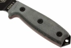 ESEE Model 3 Black Blade, Grey Handle 3P-MB-B Con Funda + Clip Y MOLLE-back -Navaja Tienda EE ESEE 3P MB B 03 esee knives model 3 ee esee 3p mb b d3