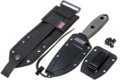 ESEE Model 3 Black Blade, Grey Handle 3P-MB-B Con Funda + Clip Y MOLLE-back -Navaja Tienda EE ESEE 3P MB B 07 esee knives model 3 ee esee 3p mb b 07