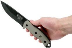 ESEE Model 5 Black Blade, Desert Tan Handle 5P-BK Con Funda Kydex + Clip De Cinturón -Navaja Tienda EE ESEE 5P BK 06 esee v2018 ee esee 5p bk 06