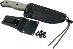 ESEE Model 5 Black Blade, Desert Tan Handle 5P-BK Con Funda Kydex + Clip De Cinturón -Navaja Tienda EE ESEE 5P BK 07 esee knives v2018