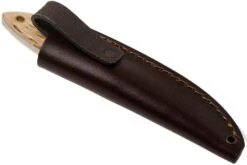 Brisa Bobtail 80 Curly Birch Handle, 12C27 Scandi, Funda De Cuero 9949 -Navaja Tienda ENZ 9949 07 enzo brisa v202010