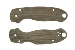 Flytanium Spyderco Para 3 Cachas, Lotus Green Linen Micarta