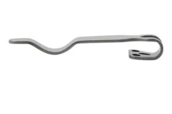 Flytanium Universal Short Pocket Clip FLY-1250SBB Bead Blasted Titanium -Navaja Tienda FLY 1250SBB 02 flytanium