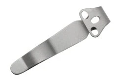 Flytanium Universal Short Pocket Clip FLY-1250SBB Bead Blasted Titanium -Navaja Tienda FLY 1250SBB 03 flytanium