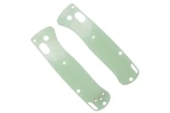 Flytanium Benchmade Mini Bugout Cachas, Crossfade Jade G10