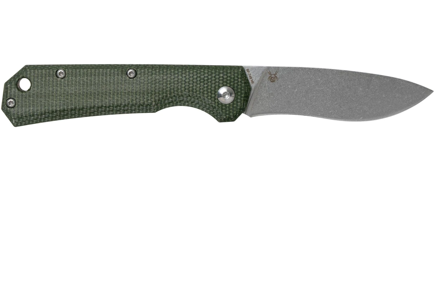 Fox Black Fox Ciol Folding Knife BF-748MI Green Micarta Navaja, Denis Simonutti Design 4 Fox Black Fox Ciol Folding Knife BF-748MI Green Micarta Navaja, Denis Simonutti Design - Image 2