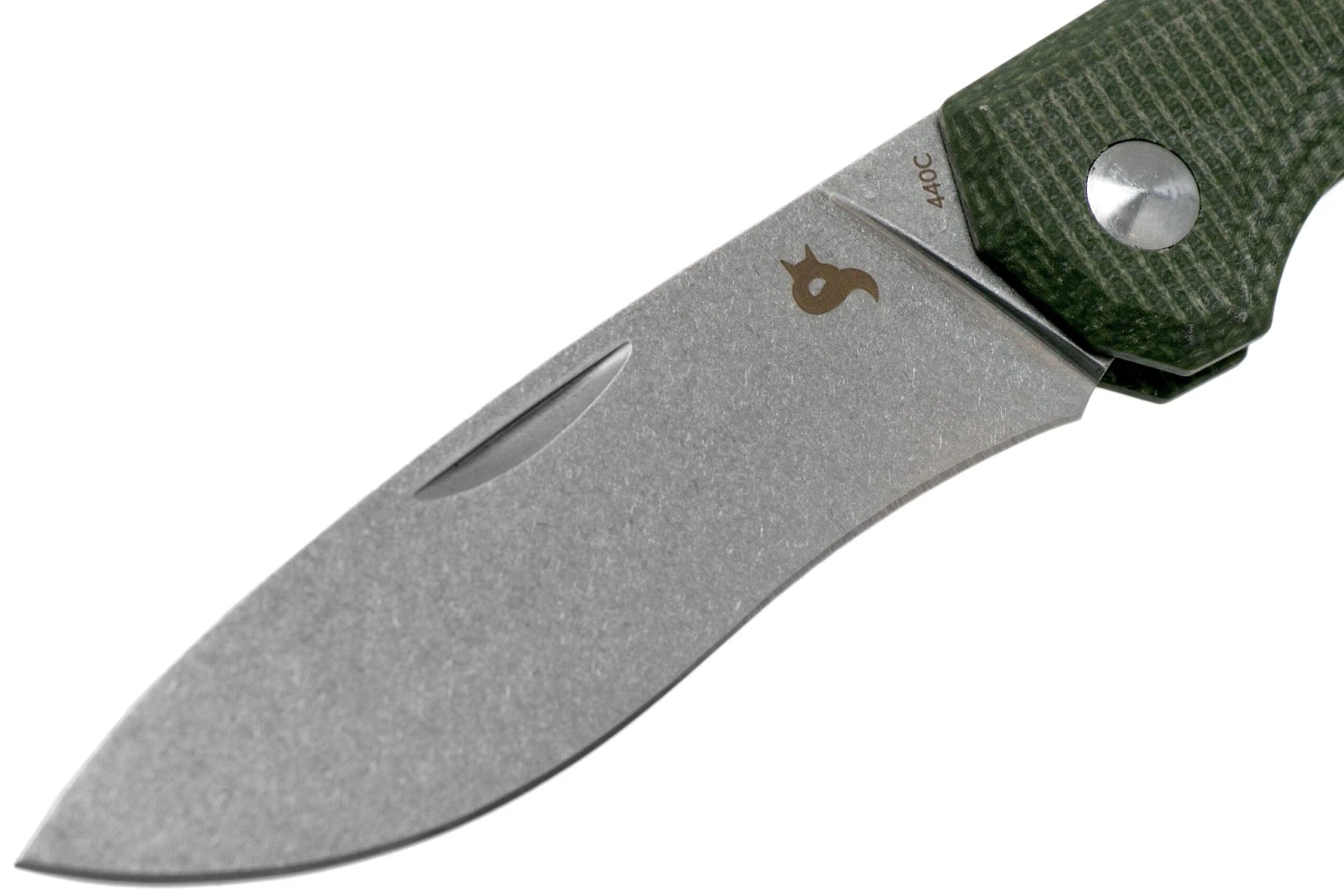 Fox Black Fox Ciol Folding Knife BF-748MI Green Micarta Navaja, Denis Simonutti Design 5 Fox Black Fox Ciol Folding Knife BF-748MI Green Micarta Navaja, Denis Simonutti Design - Image 3