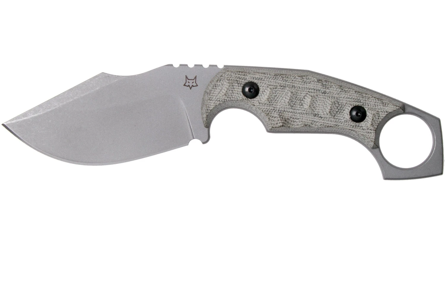 Fox Knives Monkey Thumper FX-633MOD OD Green Canvas Micarta Cuchillo Fijo, Ken Vehikite Design 3 Fox Knives Monkey Thumper FX-633MOD OD Green Canvas Micarta Cuchillo Fijo, Ken Vehikite Design