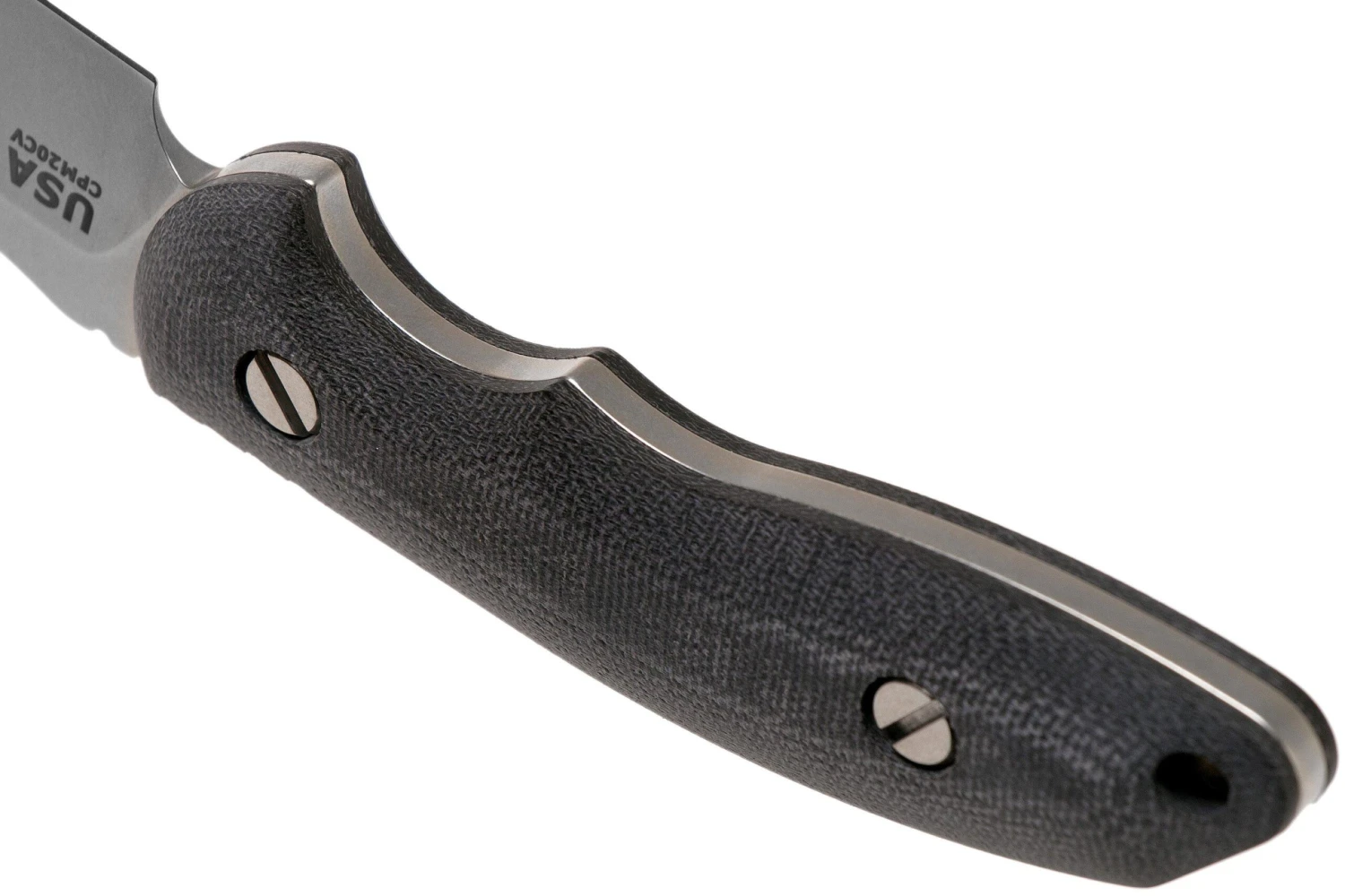 Rick Hinderer The Emmett, CPM 20CV, Black Micarta Cuchillo De Caza 6 Rick Hinderer The Emmett, CPM 20CV, Black Micarta Cuchillo De Caza - Image 4