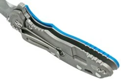 Rick Hinderer XM-18 3.5" Spanto S45VN Working Finish, Blue G10, CPM S45VN Navaja -Navaja Tienda HRK XM1835S45 WFBL 06 rickhinderer