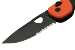 The James Brand The Redstone, OD Green + Orange PP, Negro, Serrated, KN118197-01, Navaja -Navaja Tienda JAKN118197 01 03 jamesbrand