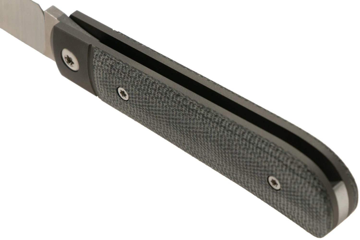 Jack Wolf Laid Back Jack, Black Canvas Micarta LAIDB-01-BLK Navaja Slipjoint 6 Jack Wolf Laid Back Jack, Black Canvas Micarta LAIDB-01-BLK Navaja Slipjoint - Image 4