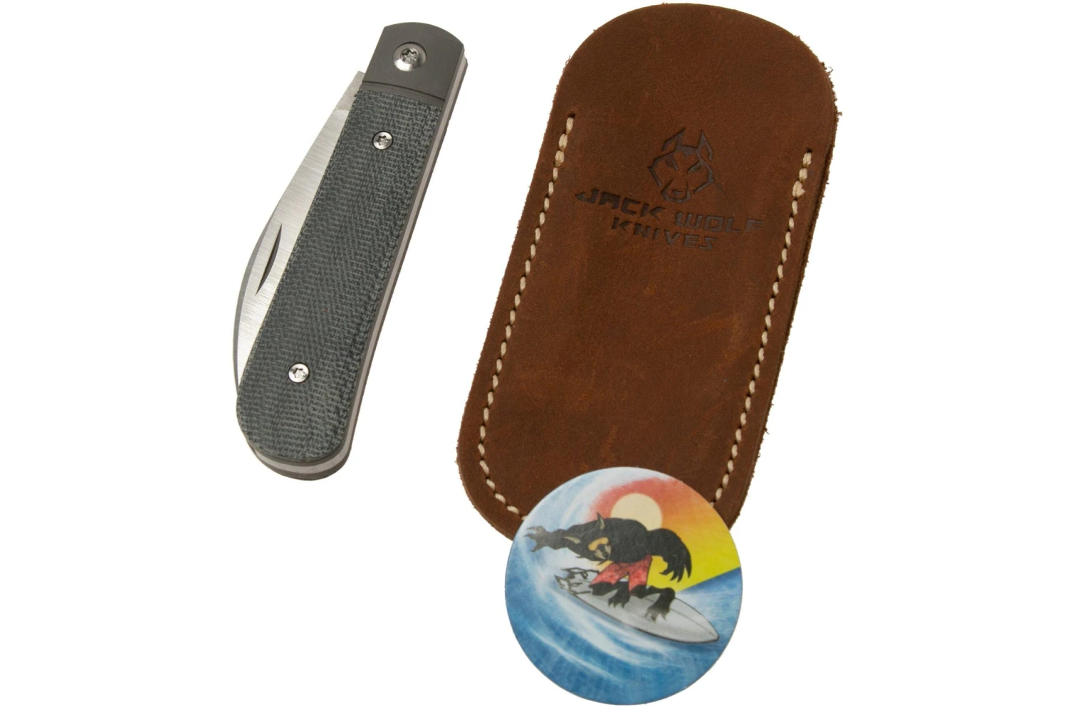 Jack Wolf Laid Back Jack, Black Canvas Micarta LAIDB-01-BLK Navaja Slipjoint 9 Jack Wolf Laid Back Jack, Black Canvas Micarta LAIDB-01-BLK Navaja Slipjoint - Image 7