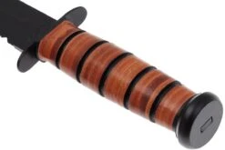 KA-BAR USMC 1218 Parcialmente Dentado Con Mango Y Funda De Cuero -Navaja Tienda KA1218 03 ka bar ka1218 03