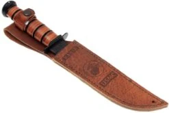 KA-BAR USMC 1218 Parcialmente Dentado Con Mango Y Funda De Cuero -Navaja Tienda KA1218 06 ka bar ka1218 06