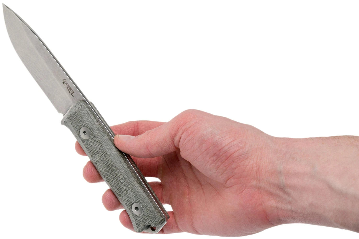 LionSteel B40 Green Canvas Micarta B40-CVG Cuchillo De Bushcraft 8 LionSteel B40 Green Canvas Micarta B40-CVG Cuchillo De Bushcraft - Image 6