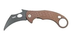 LionSteel L.E.One LE1-A-EB MagnaCut, Black, Earth Brown Aluminium, Navaja Karambit