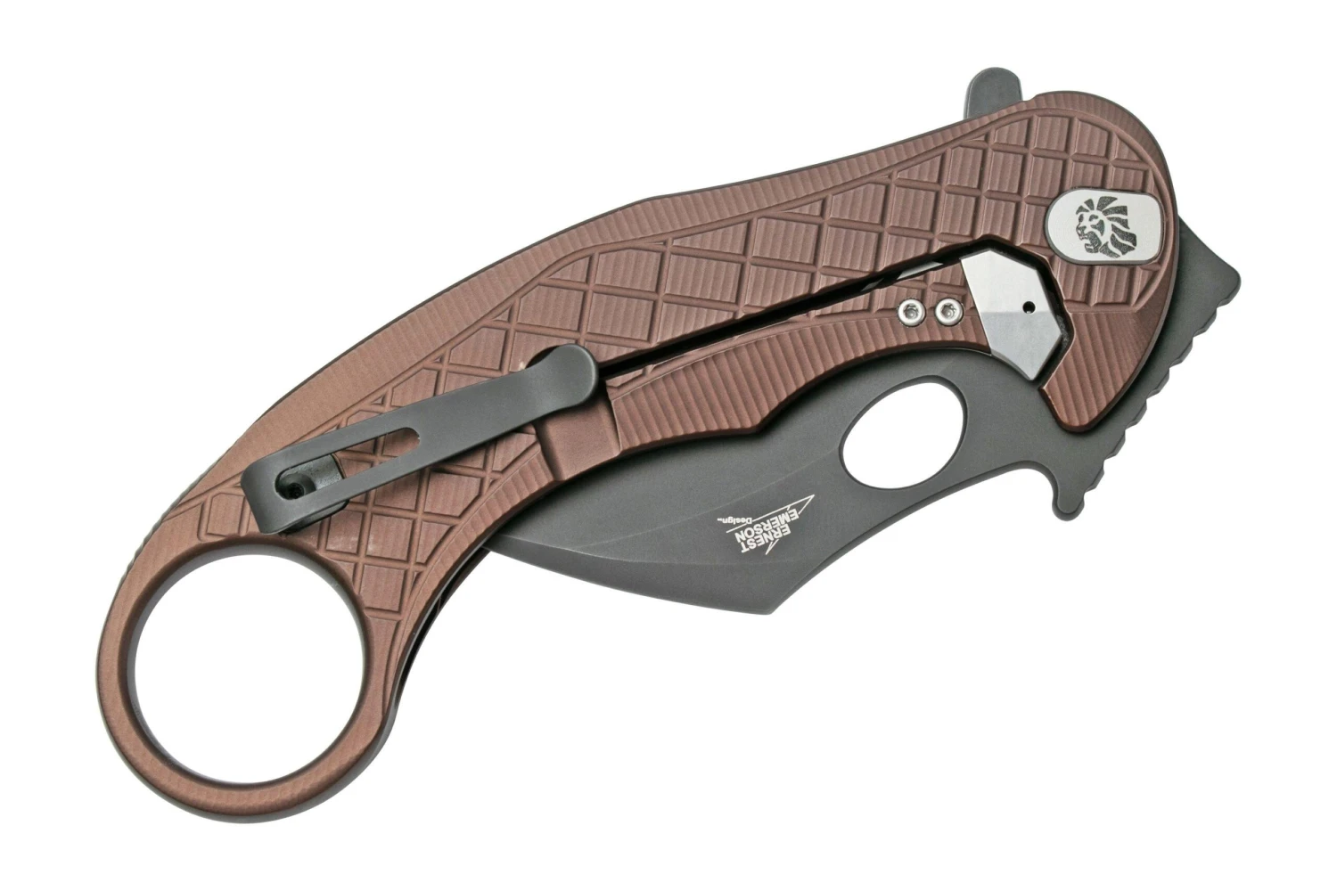 LionSteel L.E.One LE1-A-EB MagnaCut, Black, Earth Brown Aluminium, Navaja Karambit 7 LionSteel L.E.One LE1-A-EB MagnaCut, Black, Earth Brown Aluminium, Navaja Karambit - Image 5