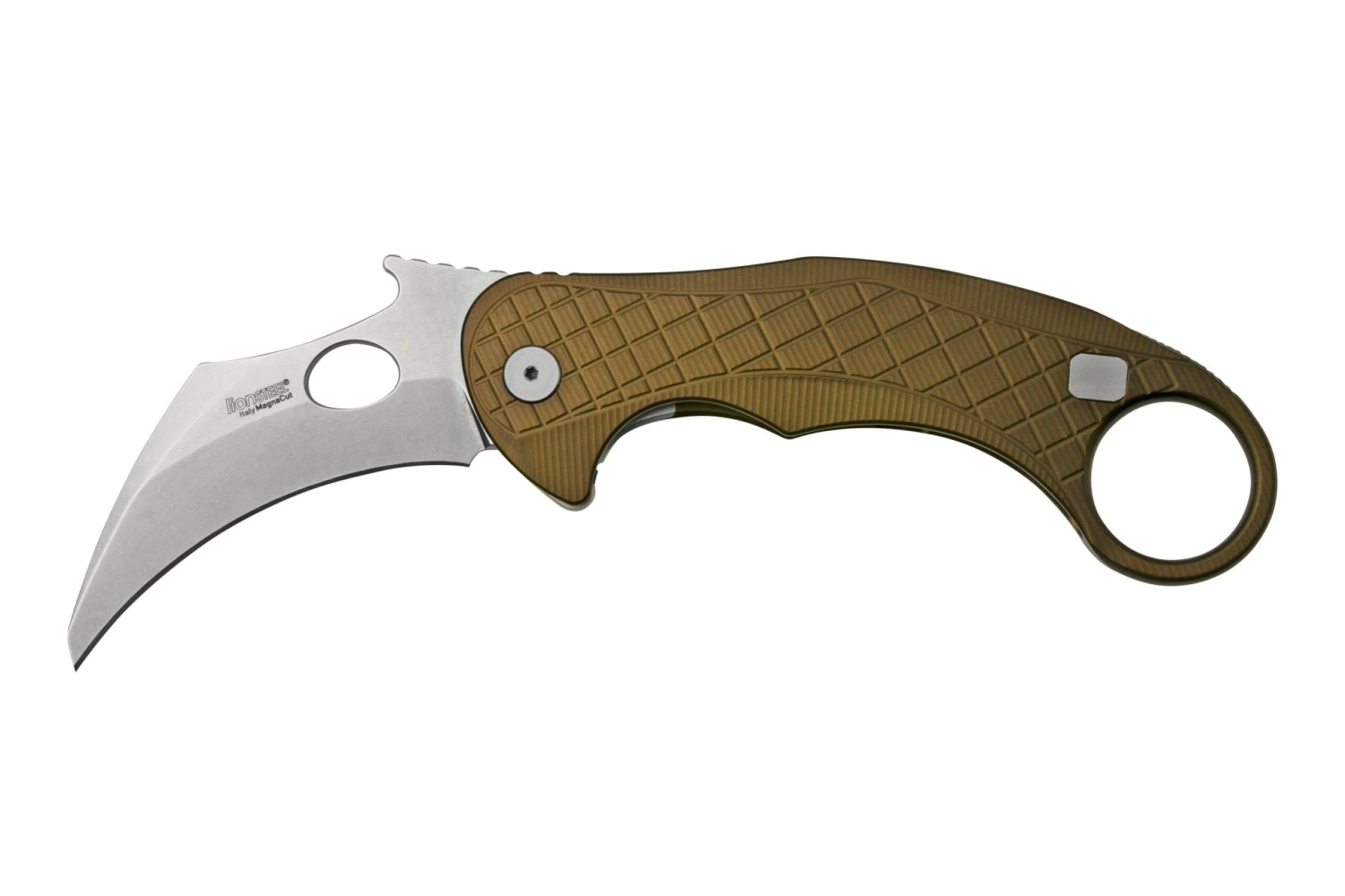 LionSteel L.E.One LE1-A-GS MagnaCut, Satin, Green Aluminium, Navaja Karambit 3 LionSteel L.E.One LE1-A-GS MagnaCut, Satin, Green Aluminium, Navaja Karambit