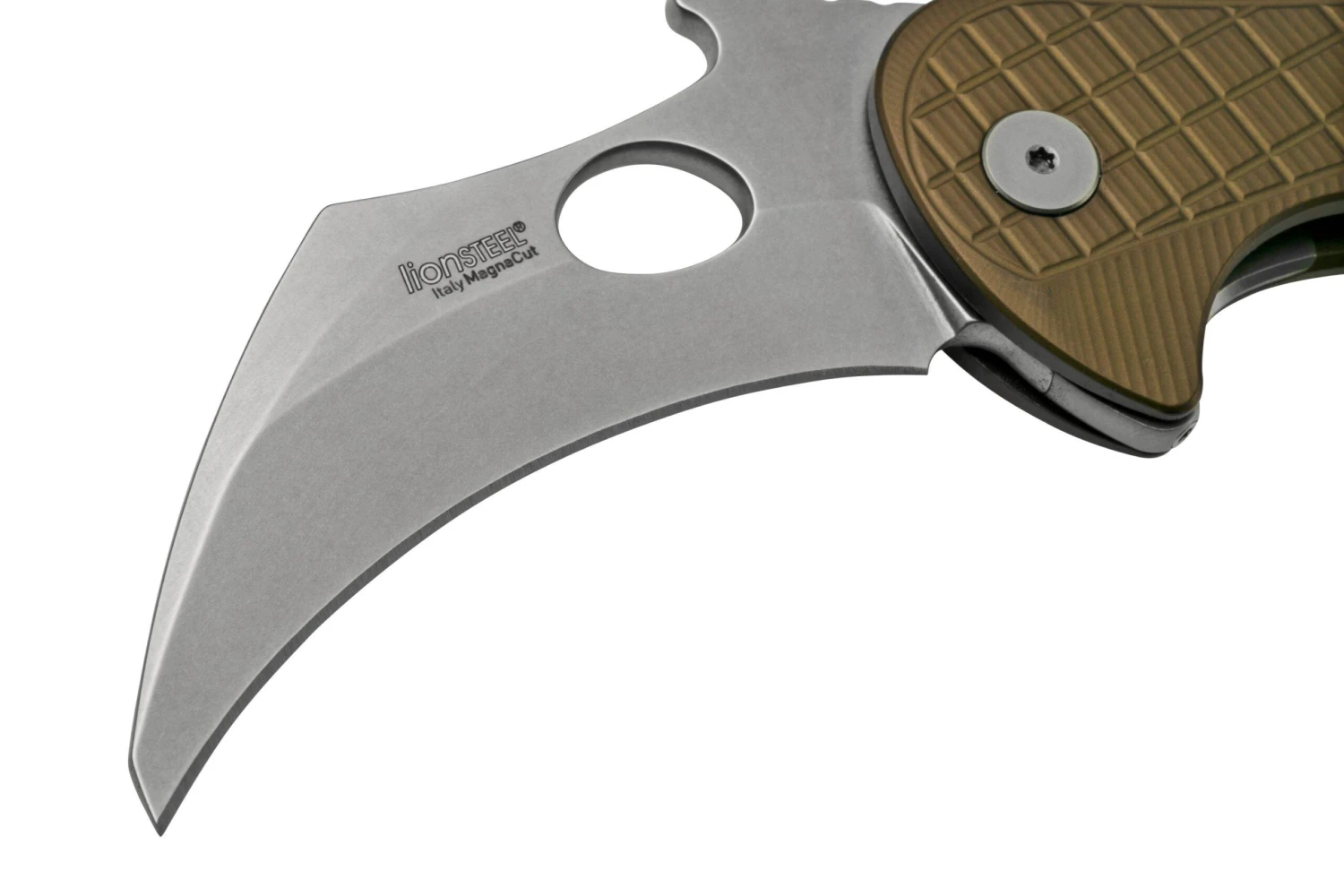 LionSteel L.E.One LE1-A-GS MagnaCut, Satin, Green Aluminium, Navaja Karambit 5 LionSteel L.E.One LE1-A-GS MagnaCut, Satin, Green Aluminium, Navaja Karambit - Image 3