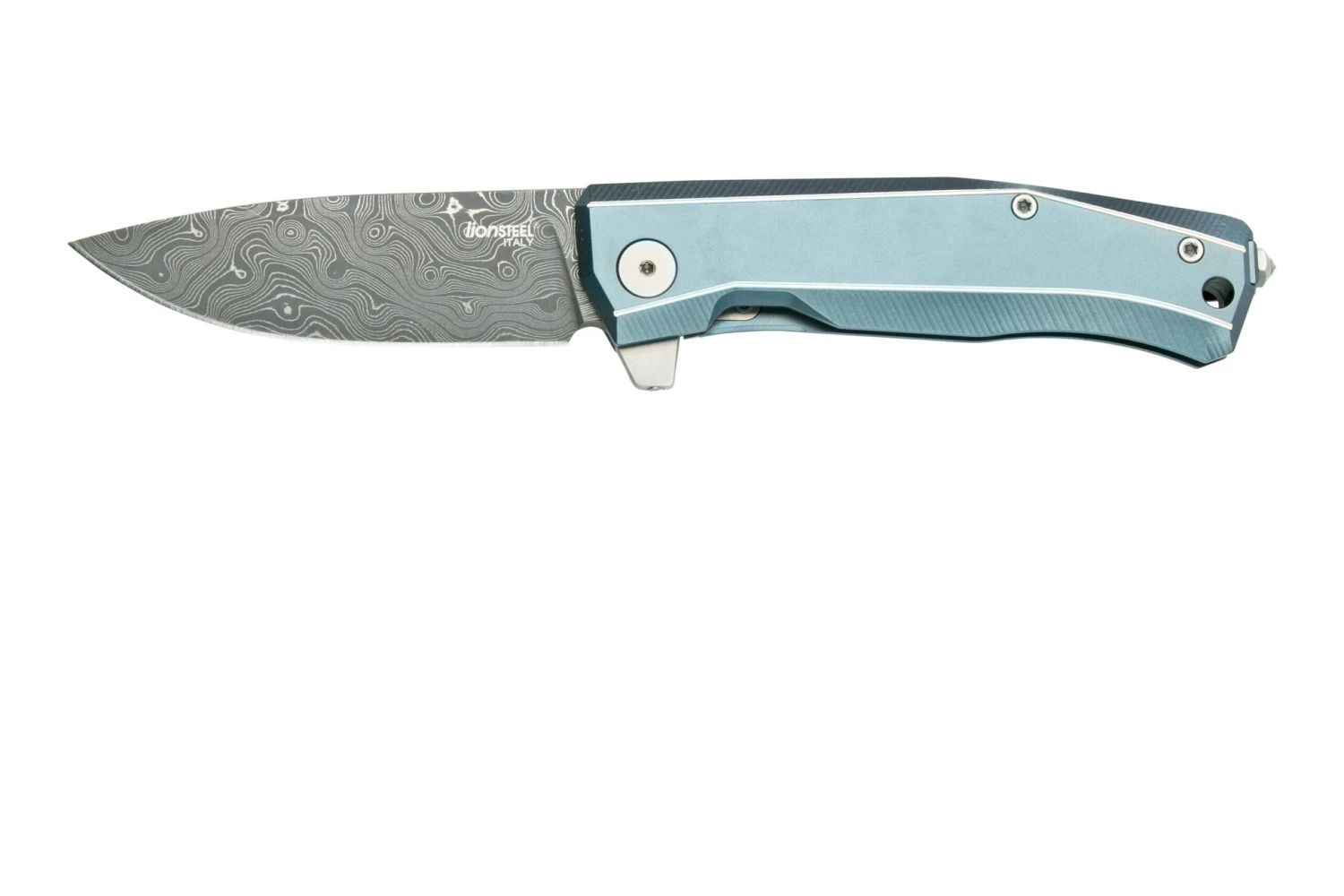 LionSteel Myto Damascus, Blue Titanium MT01D-BL Navaja, Diseño Molletta 3 LionSteel Myto Damascus, Blue Titanium MT01D-BL Navaja, Diseño Molletta
