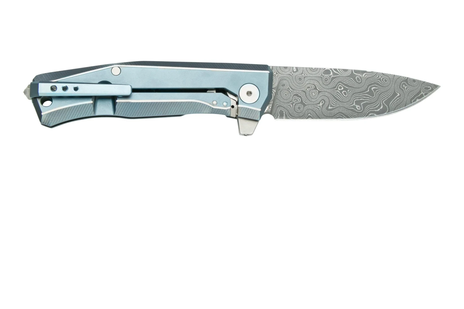 LionSteel Myto Damascus, Blue Titanium MT01D-BL Navaja, Diseño Molletta 4 LionSteel Myto Damascus, Blue Titanium MT01D-BL Navaja, Diseño Molletta - Image 2