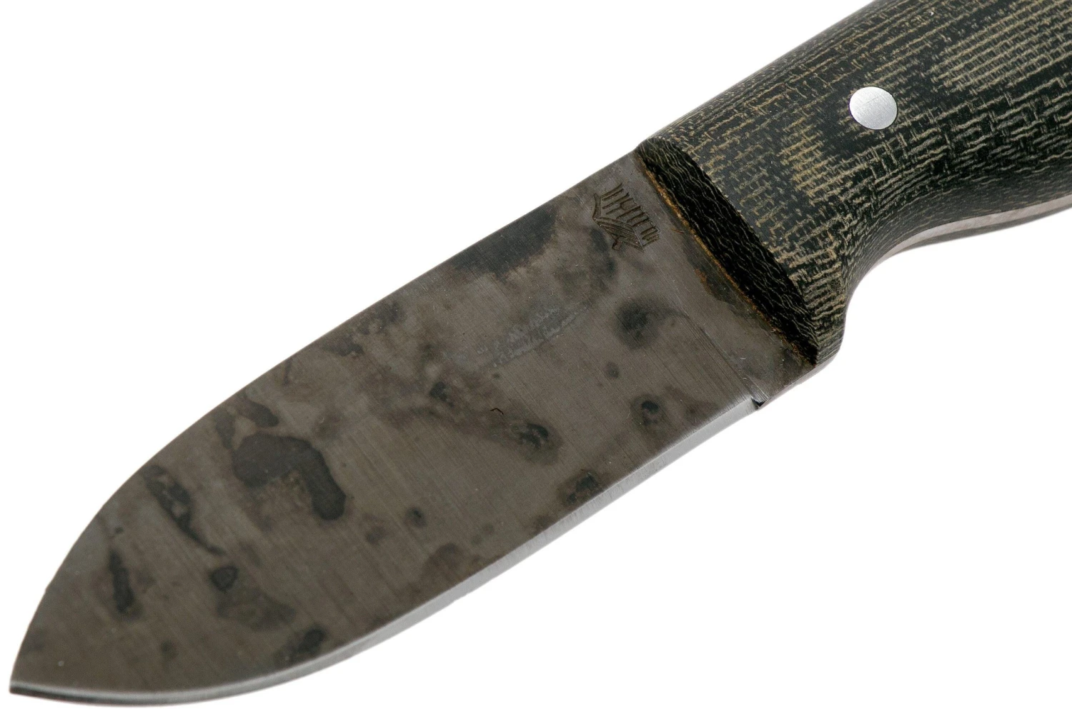 LT Wright Bushbaby HC, 1075, Matte Black Micarta, Leather Sheath, Cuchillo Bushcraft 5 LT Wright Bushbaby HC, 1075, Matte Black Micarta, Leather Sheath, Cuchillo Bushcraft - Image 3