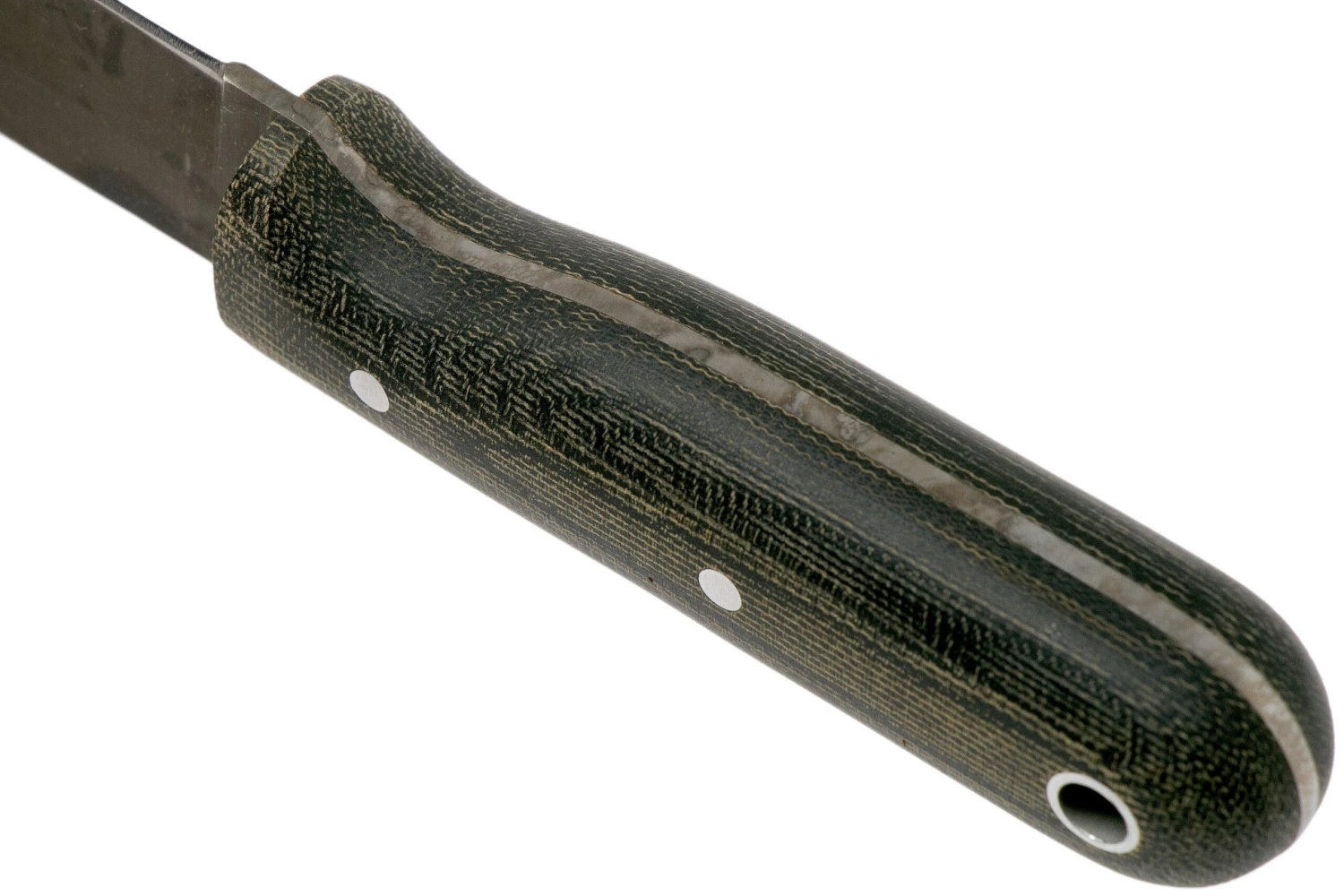 LT Wright Bushbaby HC, 1075, Matte Black Micarta, Leather Sheath, Cuchillo Bushcraft 6 LT Wright Bushbaby HC, 1075, Matte Black Micarta, Leather Sheath, Cuchillo Bushcraft - Image 4